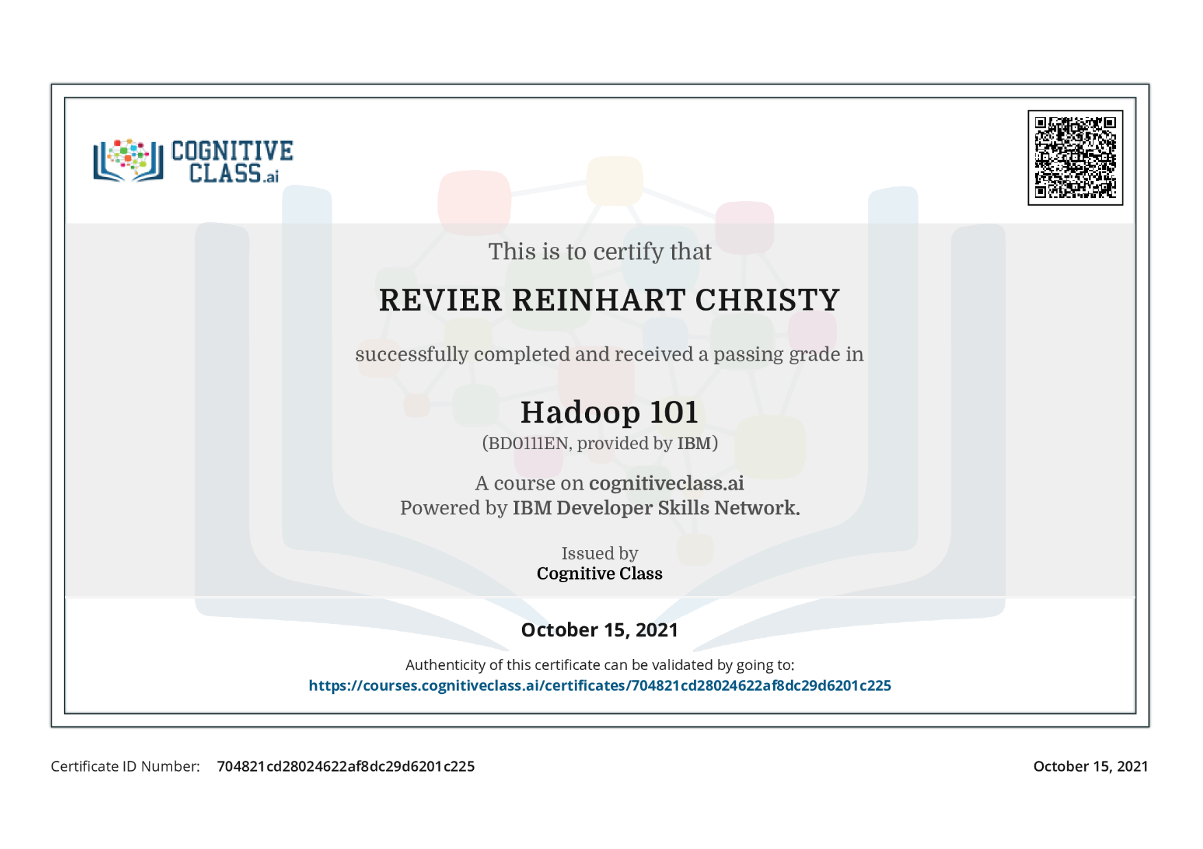 Hadoop 101 | IBM Certificate
